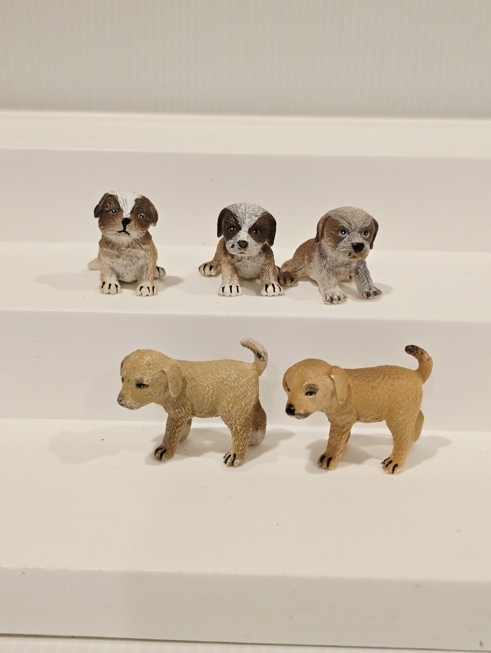 Realistic  Dog Kaiyodo Wing Mau Puppies Collectible Figurine Set